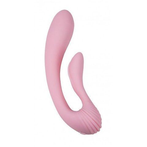 Вибратор Femintimate Dual Massager вагинально-клиторальный с чехлом для храненя, 2 мотора, Розовый