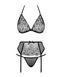 Комплект Obsessive UNIQUELLA THREE PIECES SET S / M