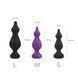 Анальна пробка Adrien Lastic Amuse Mini Black (S) з двома переходами, макс. діаметр 3 см, Черный