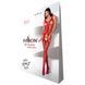 Бодістокінг з імітацією панчох і ажурною вставкою Passion BS072 red