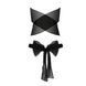 Комплект белья AMORE SET black - Passion: стринги и лиф в виде подарочной ленты с бантом, Черный