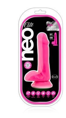 Фаллоимитатор с двойной плотностью NEO ELITE COCK W. BALLS NEON PINK