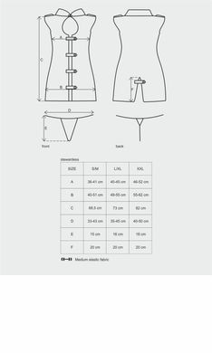 Эротический костюм стюардессы Obsessive Stewardess 3 pcs costume grey L/XL, серый, платье, стринги,