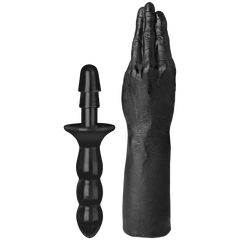 Рука для фістингу Doc Johnson Titanmen The Hand with Vac-U-Lock Compatible Handle, діаметр 6,9 см, Черный