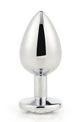 Dt21787 анальна пробка з каменем GLEAMING LOVE SILVER PLUG LARGE