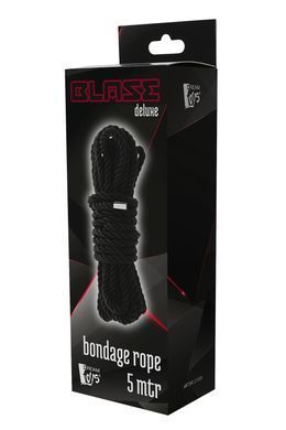 Мотузка для бондажу Dream Toys Blaze Deluxe чорна, 5 м