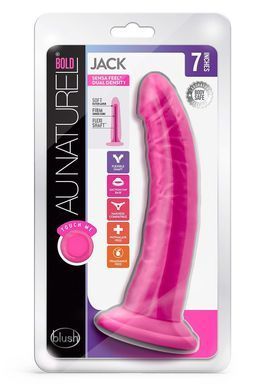 Фалоімітатор реалістичний на присосці Blush Au Naturel Bold Jack рожевий, 19 х 3.8 см