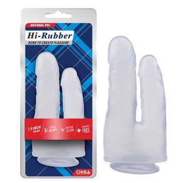 CH31250 Фаллоимитатор&nbsp;двойной&nbsp;на&nbsp;присоске&nbsp;Chisa Hi-Rubber&nbsp;7.9