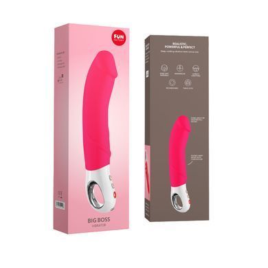 Вибратор для точки G Fun Factory BIG BOSS pink очень мощный, 23,5 см