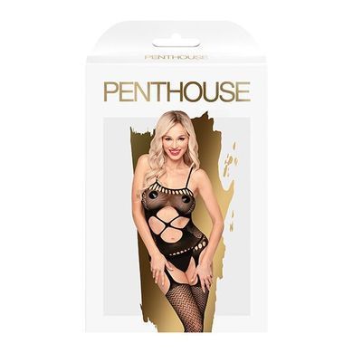 Бодістокінг з вирізом на животику Penthouse - Hot Nightfall Black S/L, Черный
