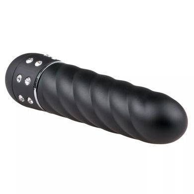 Міні-вібратор з рельєфом та стразами Love Diamond Vibrator Black
