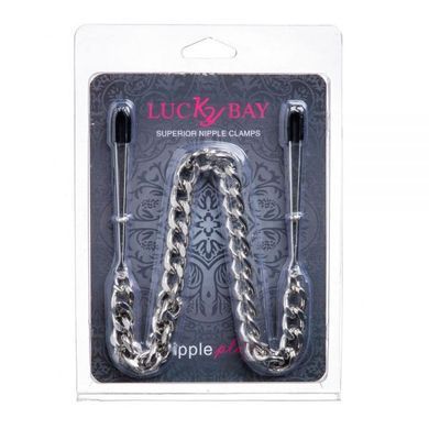 Затискачі на соски Nipple play пінцет chain Heavy Metall