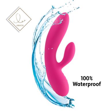 Гнучкий вібратор кролик з двома моторами FeelzToys Lea Rabbit Vibrator Rubine Red