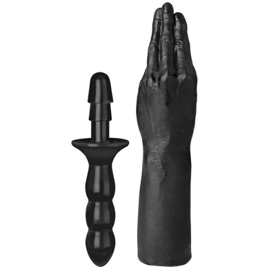 Рука для фістингу Doc Johnson Titanmen The Hand with Vac-U-Lock Compatible Handle, діаметр 6,9 см, Черный