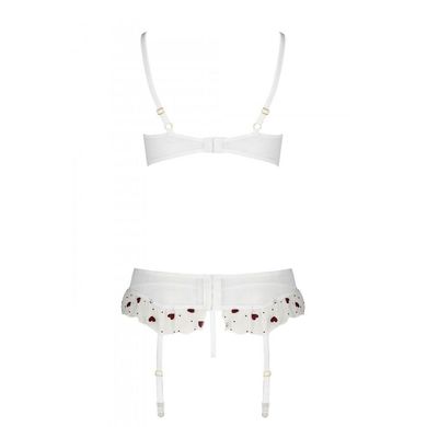 Сексуальний комплект з поясом для панчіх LOVELIA SET white S/M - Passion