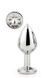 Dt21787 анальна пробка з каменем GLEAMING LOVE SILVER PLUG LARGE
