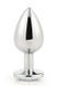 Dt21787 анальна пробка з каменем GLEAMING LOVE SILVER PLUG LARGE