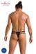 Мужские прозрачные стринги Passion Thong Collin L/XL, черные, сетка