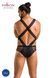 Мужское эротическое сетчатое боди Passion Victor XXL/XXXL, черное, экокожа, сетка