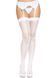 Leg Avenue butterfly backseam thigh highs White O/S