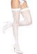 Leg Avenue butterfly backseam thigh highs White O/S