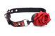 Кляп с розой Master Series: Eye-Catching Ball Gag With Rose, черно-красный
