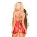 Комплект сорочка у стилі 60-х та трусики з доступом Penthouse - Libido Boost Red L/XL, Червоний
