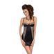 Сорочка приталенная с чашечками MONTANA CHEMISE black XXL/XXXL - Passion Exclusive, трусики, Чорний