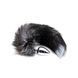 Металева анальна пробка Лисячий хвіст Alive Black And White Fox Tail L