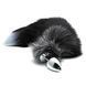 Металева анальна пробка Лисячий хвіст Alive Black And White Fox Tail L