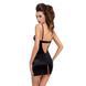 Сорочка приталенная с чашечками MONTANA CHEMISE black XXL/XXXL - Passion Exclusive, трусики, Чорний