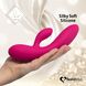 Гнучкий вібратор кролик з двома моторами FeelzToys Lea Rabbit Vibrator Rubine Red