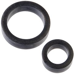 Набір ерекційних кілець Doc Johnson Platinum Premium Silicone — The C-Rings — Charcoal, Черный