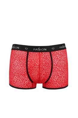 Чоловічі прозорі боксери Passion Short Parker L/XL, червоні, сітка, під леопард