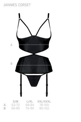 JANNIES CORSET black L/XL - Passion