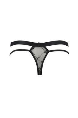 Мужские прозрачные стринги Passion Thong Collin S/M, черные, сетка
