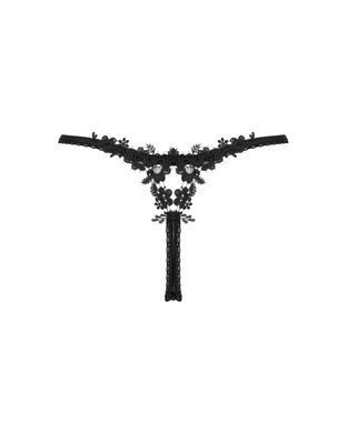 Прозорі стрінги із мереживом Obsessive Celia Noir thong XL