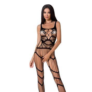 Бодістокінг Passion BS058 black, комбінезон, дуже повітряний, Черный