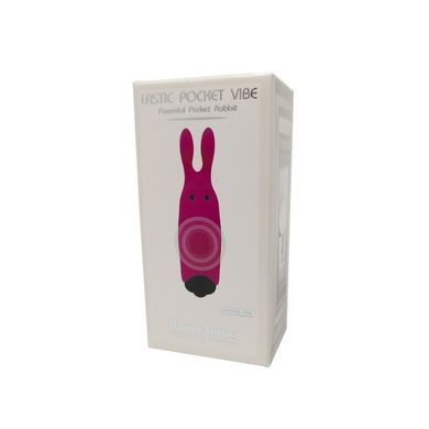 Вибропуля Adrien Lastic Pocket Vibe Rabbit Pink со стимулирующими ушками, Розовый