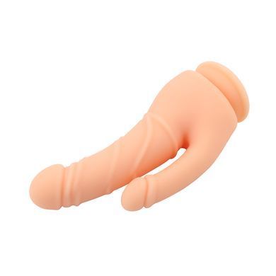 CH53897 фалоімітатор подвійний на присоску беж Chisa Naked Legend Stripper 8.5