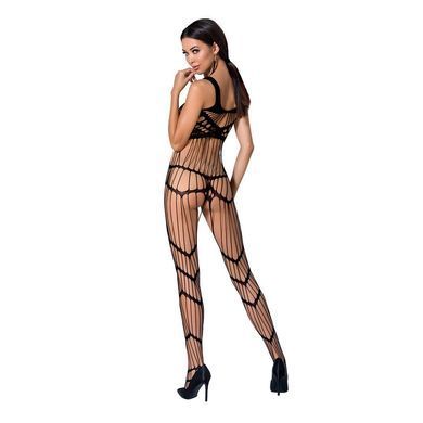 Бодістокінг Passion BS058 black, комбінезон, дуже повітряний, Черный