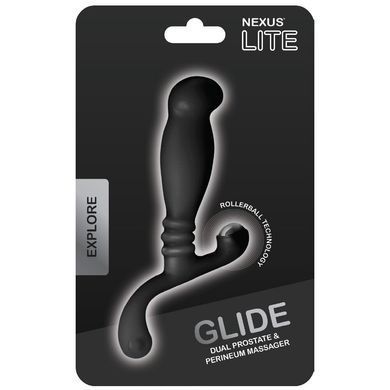 Масажер простати Nexus Glide Black для новачків, ультрастимулюючий, з масажером промежини, Черный