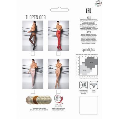 Еротичні колготки TIOPEN 008 nero 3/4 (30 den) &ndash; Passion, з вирізом