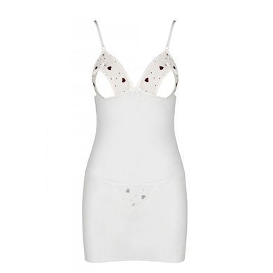 Сорочка з вирізами на грудях + стринги LOVELIA CHEMISE white XXL/XXXL - Passion