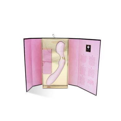 Вибромассажер Shunga Zoa Light Pink, двусторонний, Розовый