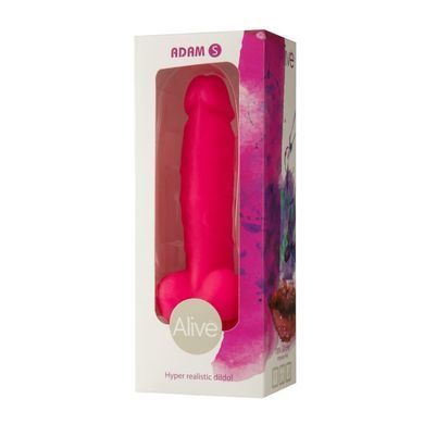 Фаллоимитатор Alive Adam Pink S, двухслойный, силикон+ Silexpan, диаметр 3,5см, Розовый