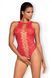 Боді з декоративними переплетеннями Obsessive B120, червоний, S/M/L