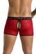 Чоловічі прозорі боксери Passion Short Parker L/XL, червоні, сітка, під леопард