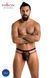Мужские прозрачные стринги Passion Thong Collin S/M, черные, сетка