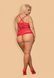 Боді Obsessive 838-TED-3 Teddy opencrotch red XXL